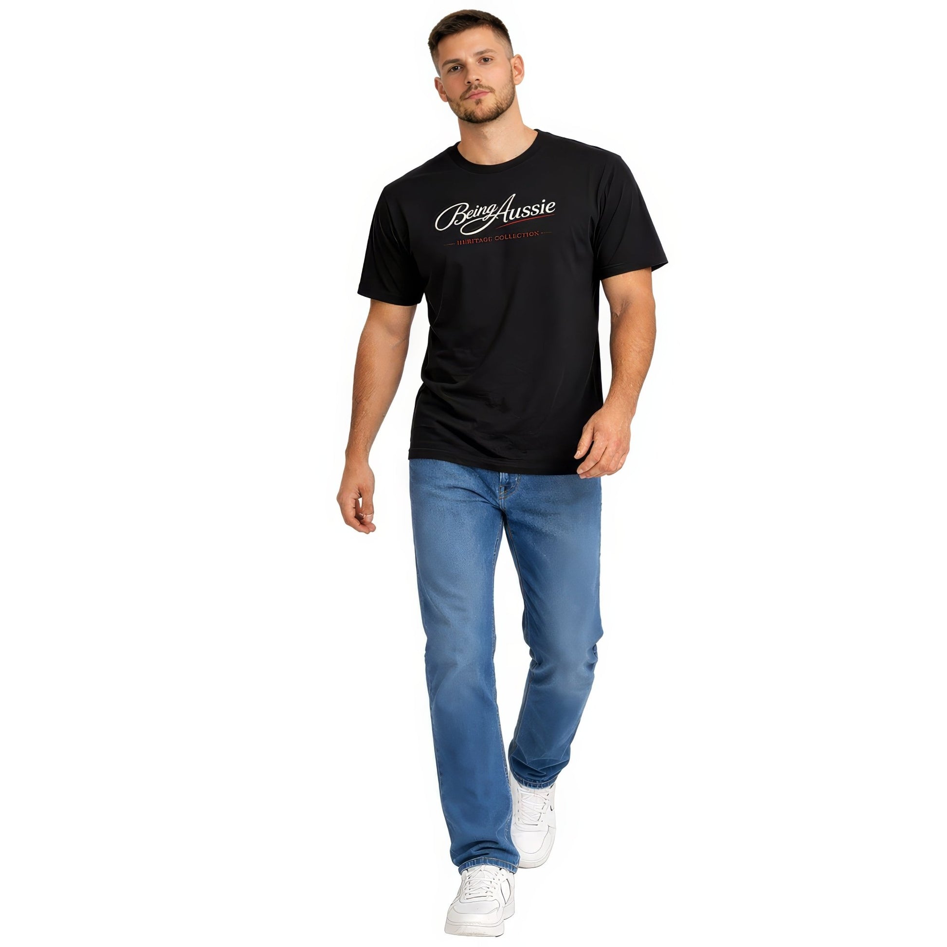 1.0 - Signature Script Tee - BA23 - Being Aussie