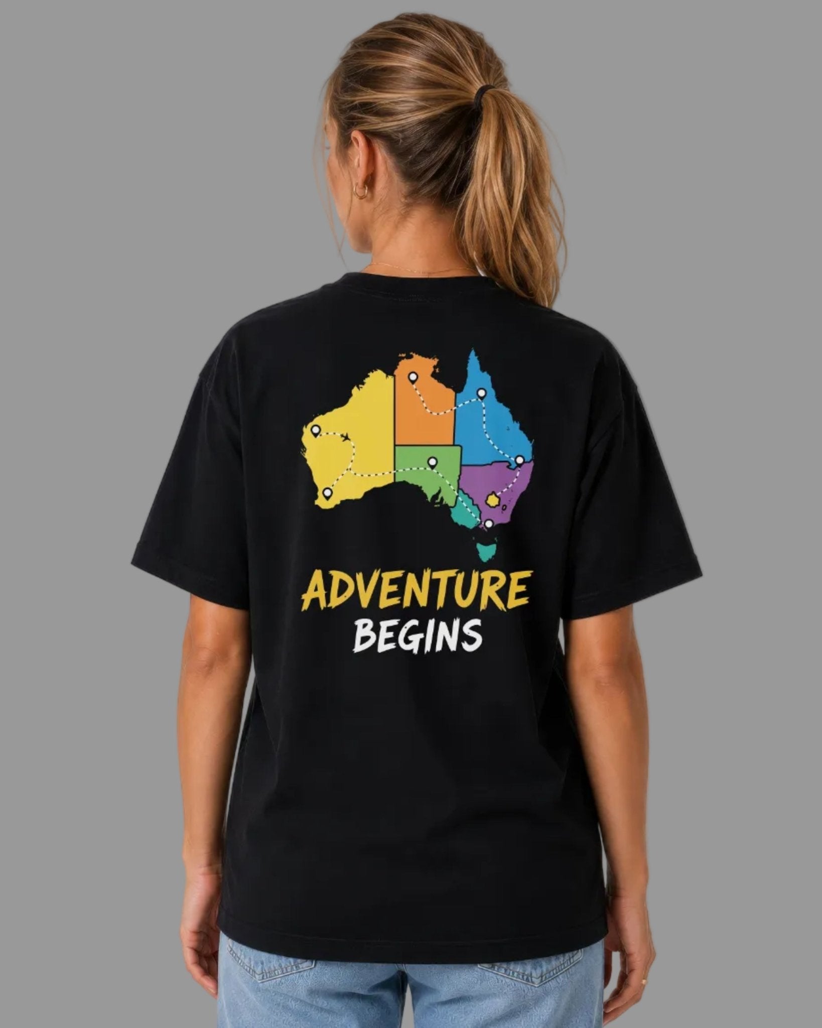 Adventure Begins Tee - Being Aussie