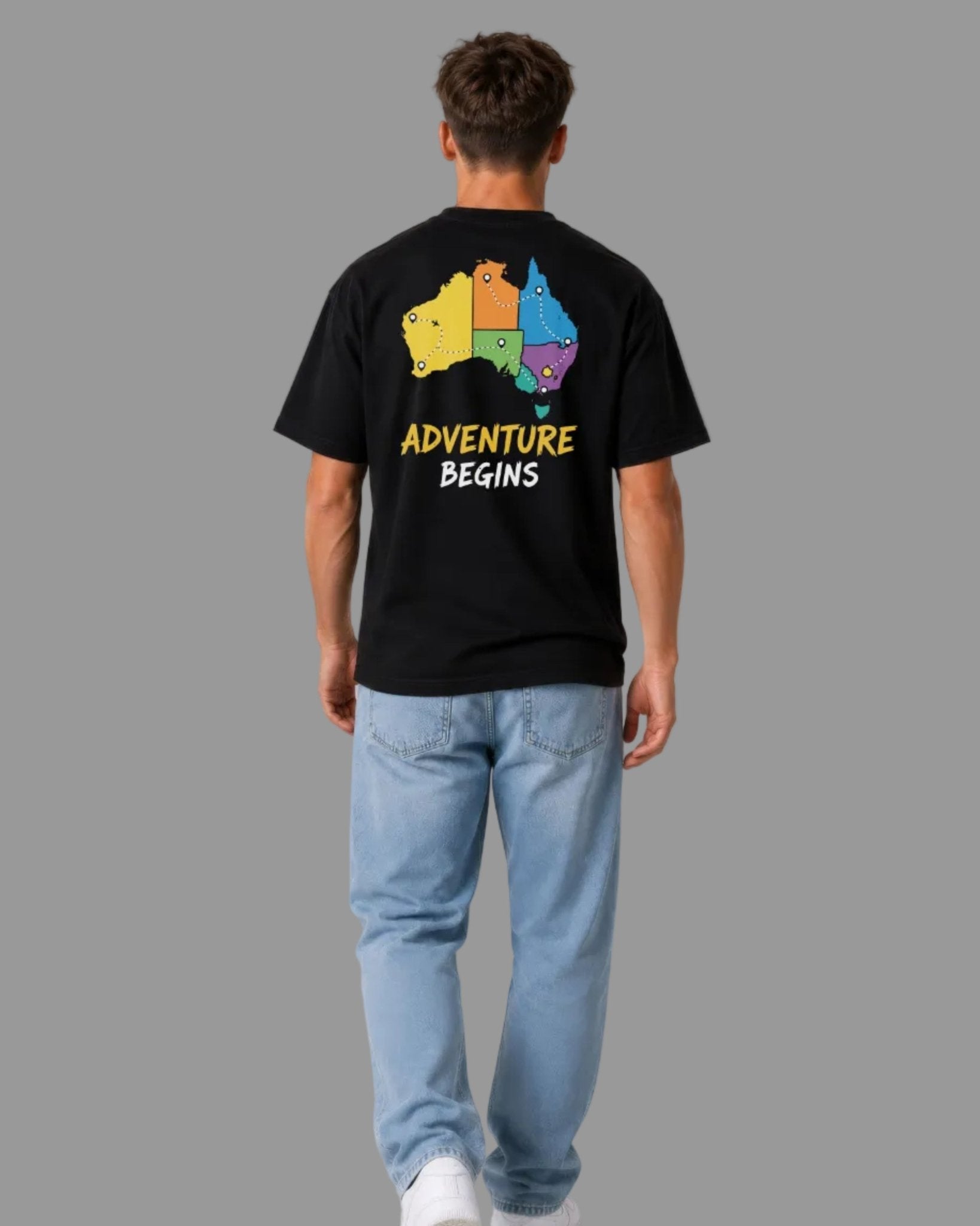 Adventure Begins Tee - Being Aussie