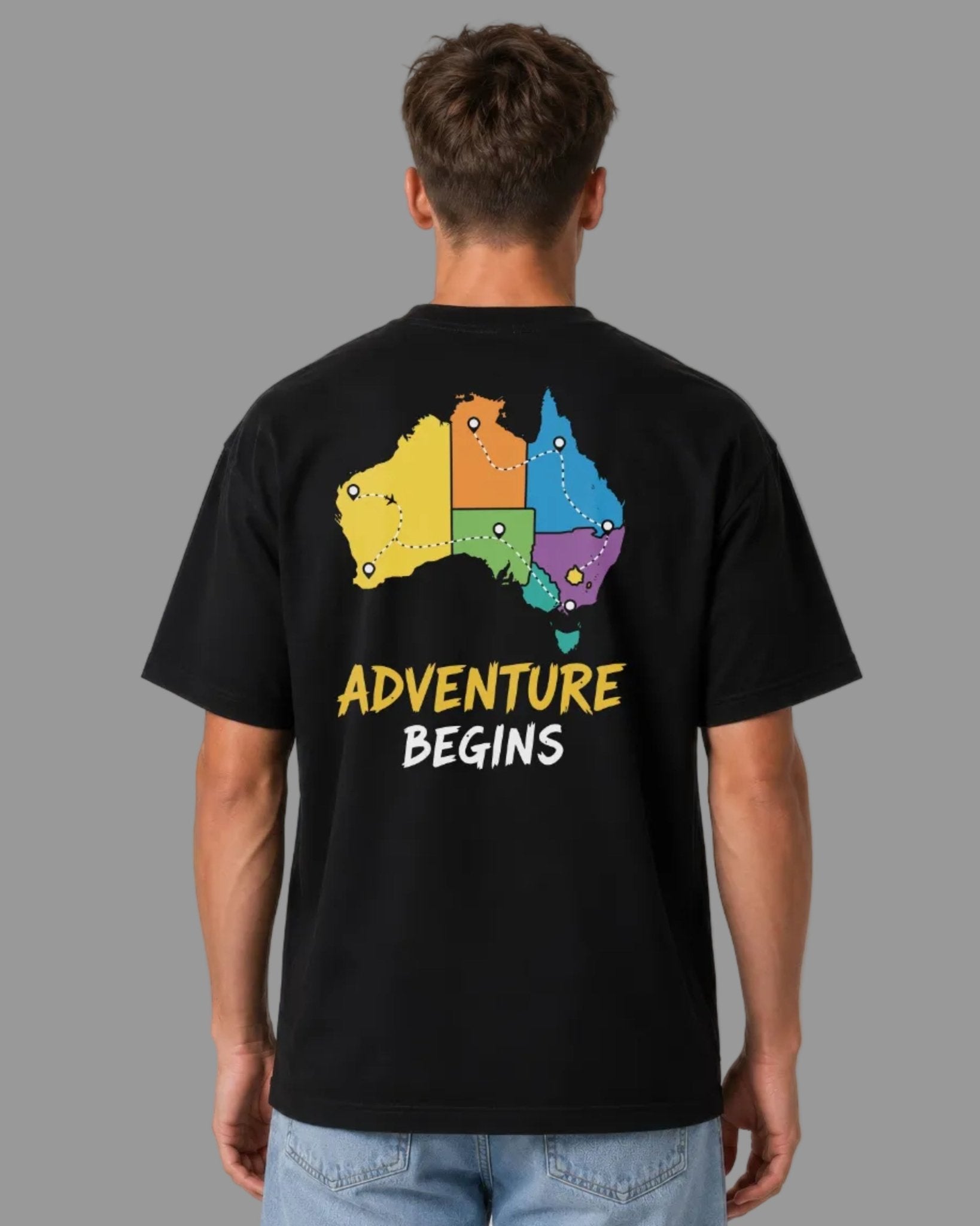 Adventure Begins Tee - Being Aussie