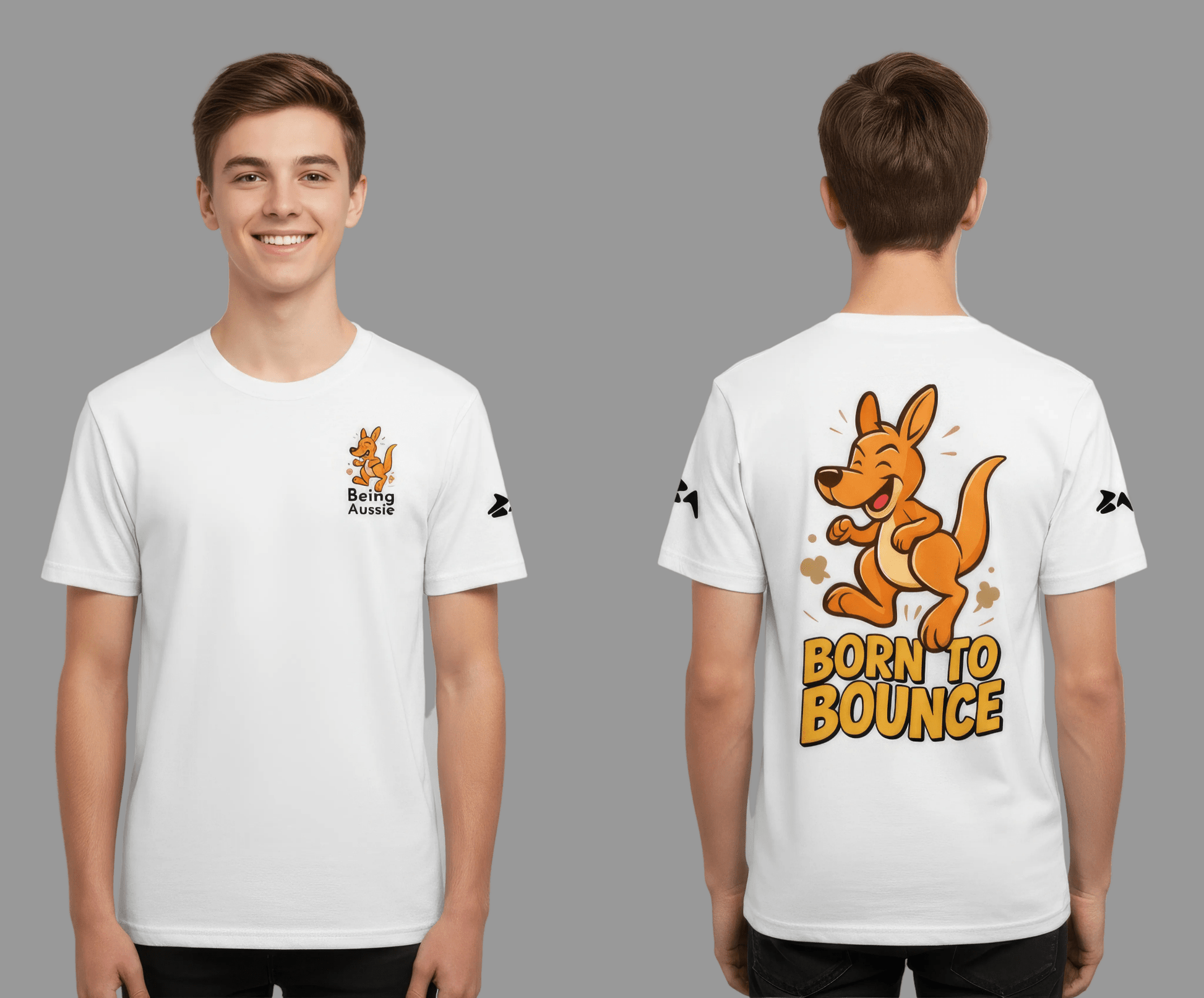 Born To Bounce - BA10 (White) - Being Aussie