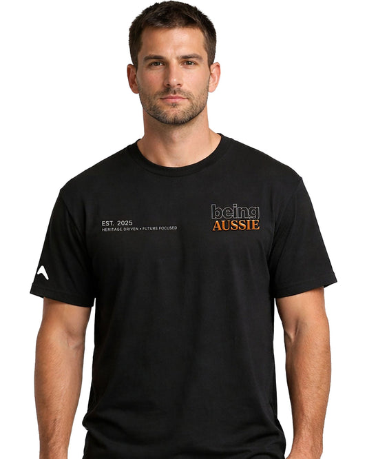Ember Core Black Tee - Being Aussie