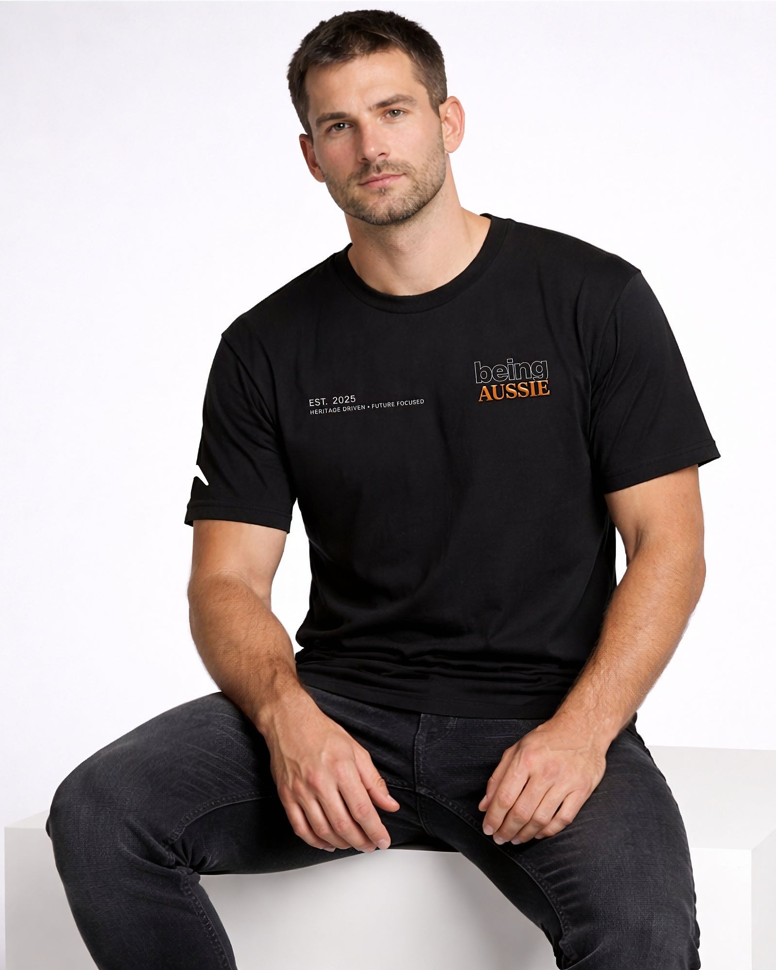 Ember Core Black Tee - Being Aussie
