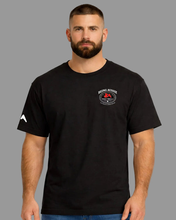 Iron Rider Black Tee - Being Aussie