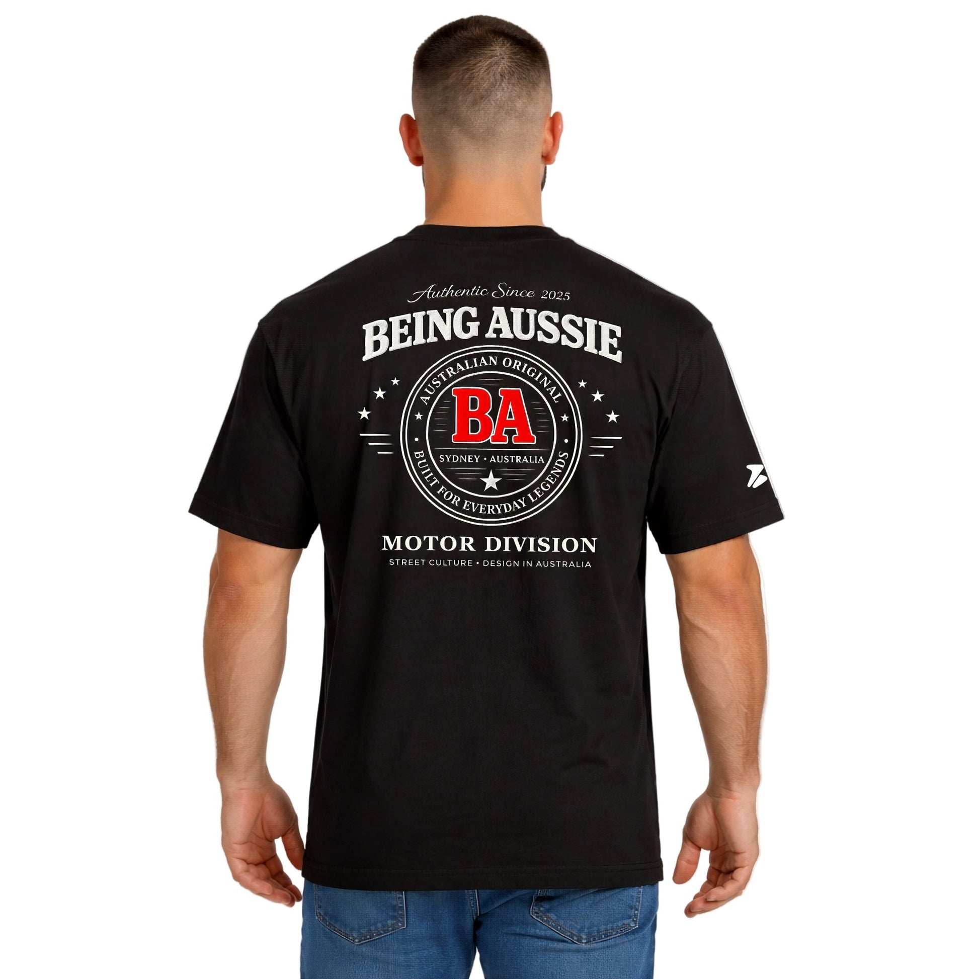 Iron Rider Black Tee - Being Aussie