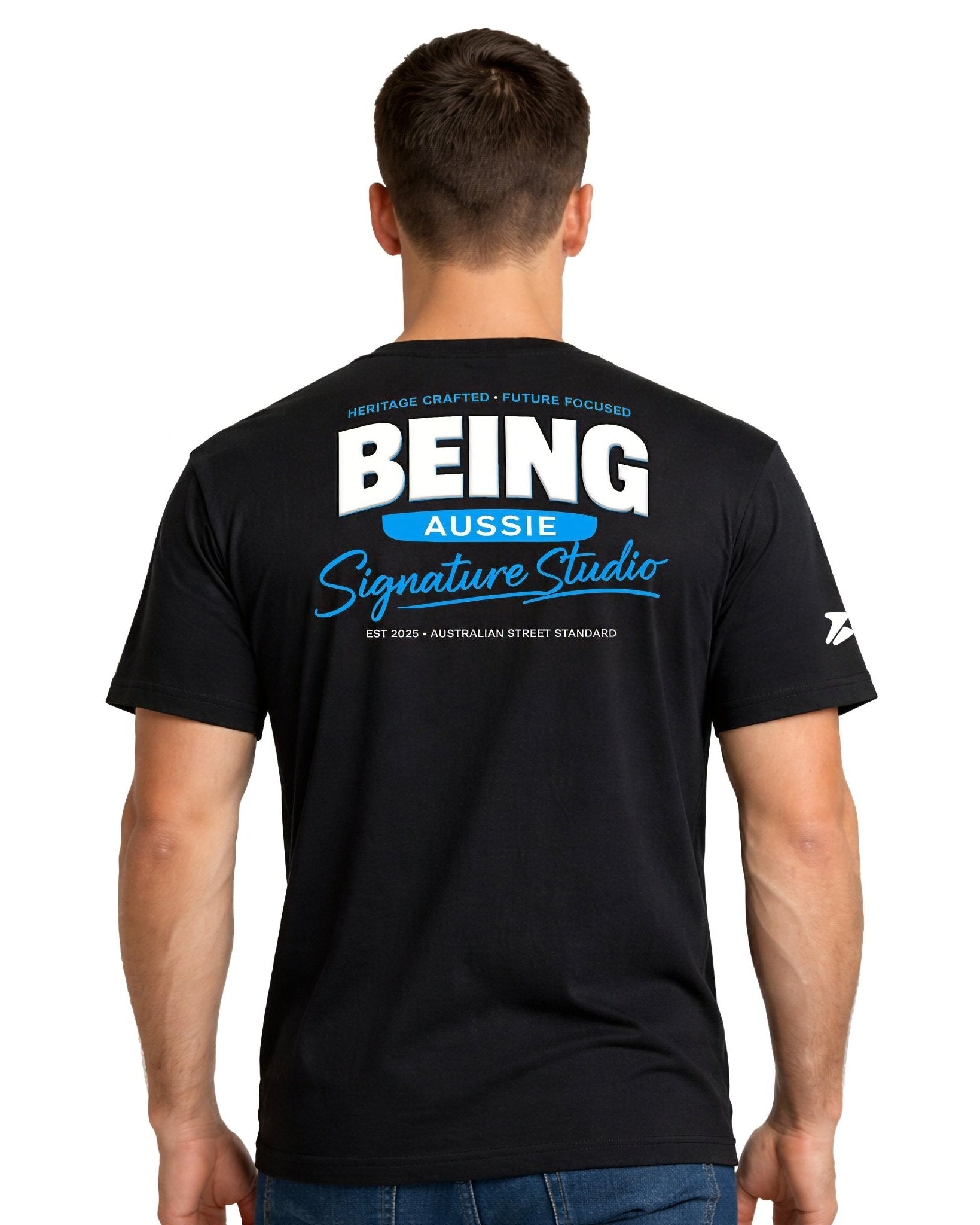 Pacific Core Black Tee - Being Aussie