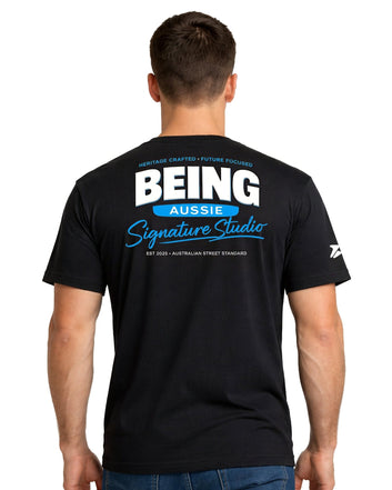 Pacific Core Black Tee - Being Aussie