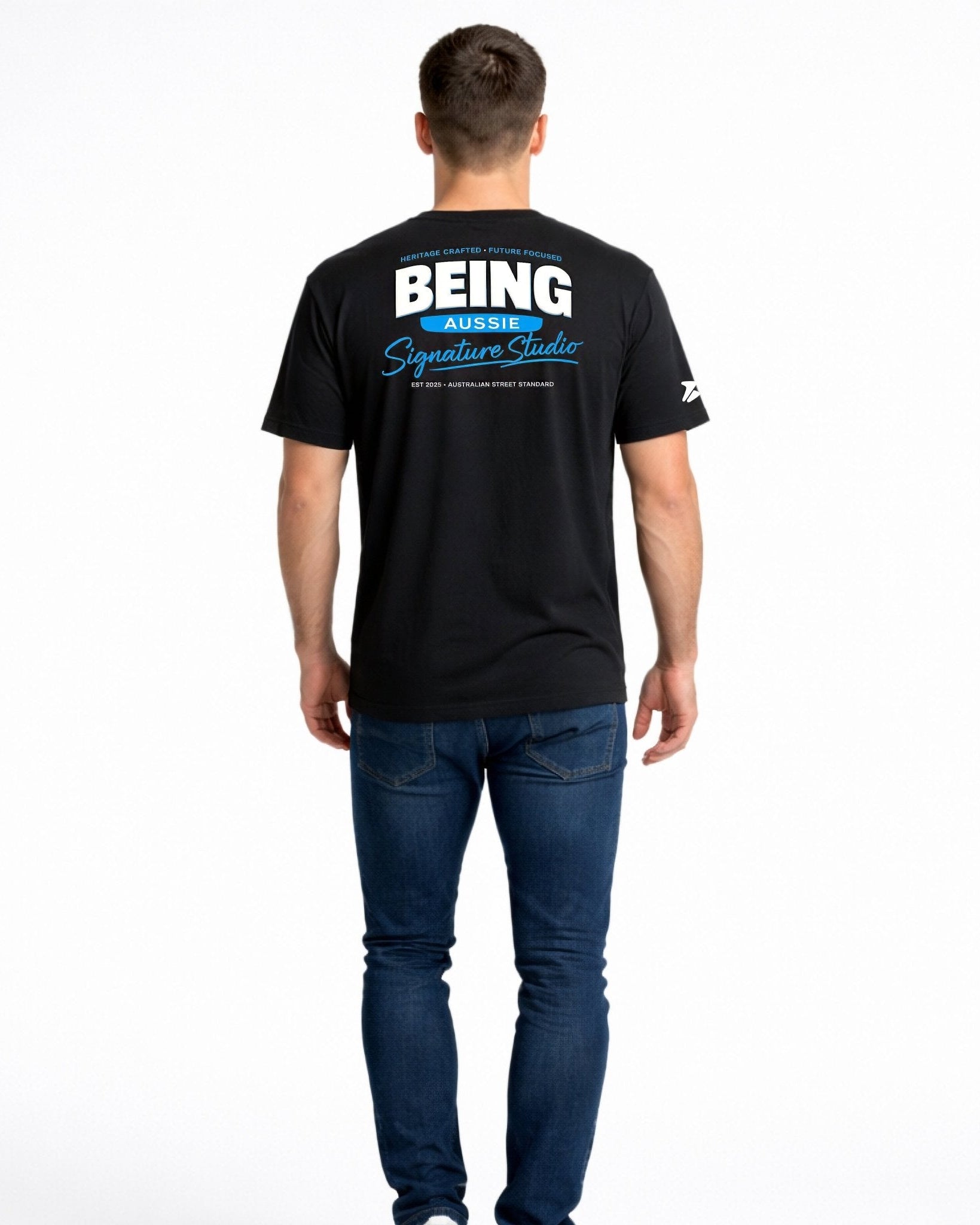 Pacific Core Black Tee - Being Aussie