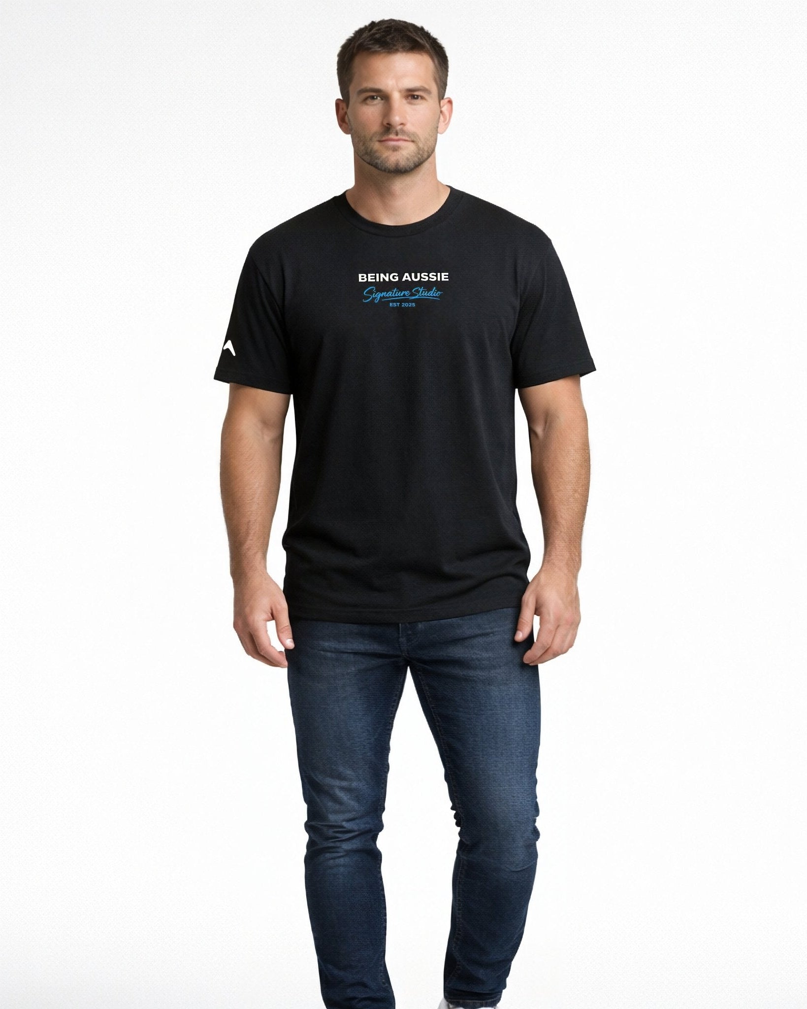 Pacific Core Black Tee - Being Aussie