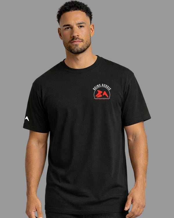 Power Mark Black Tee - Being Aussie