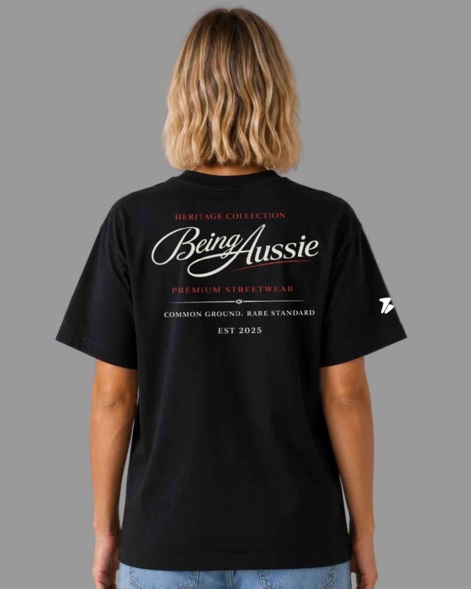 Signature Script Tee - Being Aussie