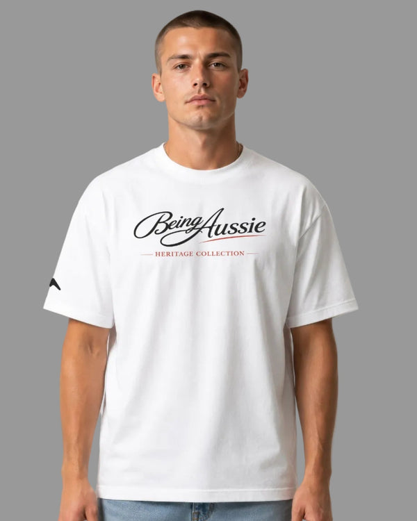 Signature Script Tee - Being Aussie