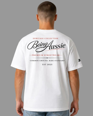 Signature Script Tee - Being Aussie