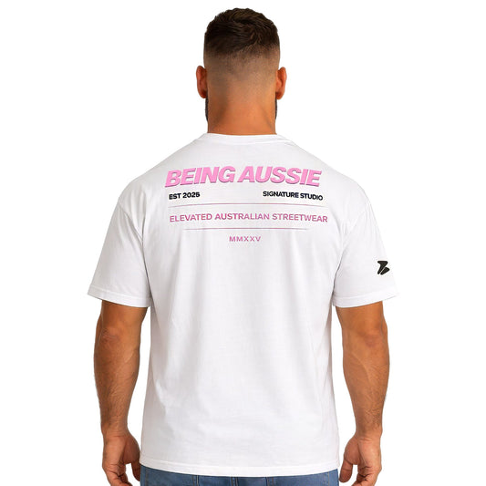 Urban Pulse White Tee - Being Aussie
